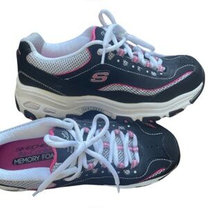 Skechers Black and Pink Sneakers-  Like new!
